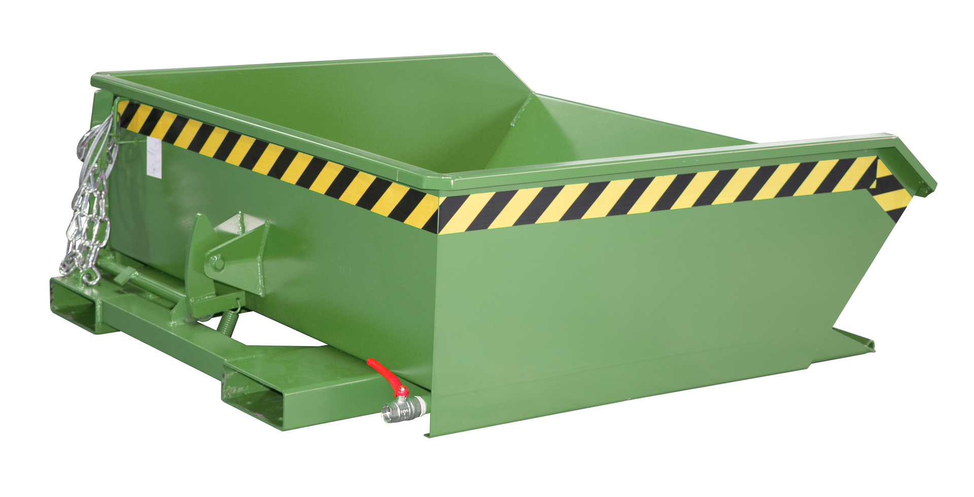 1 - Behälter  Mini-Späne-Kippbehälter SMGU 460, 0,46 m³, lackiert, RAL 6011 Resedagrün