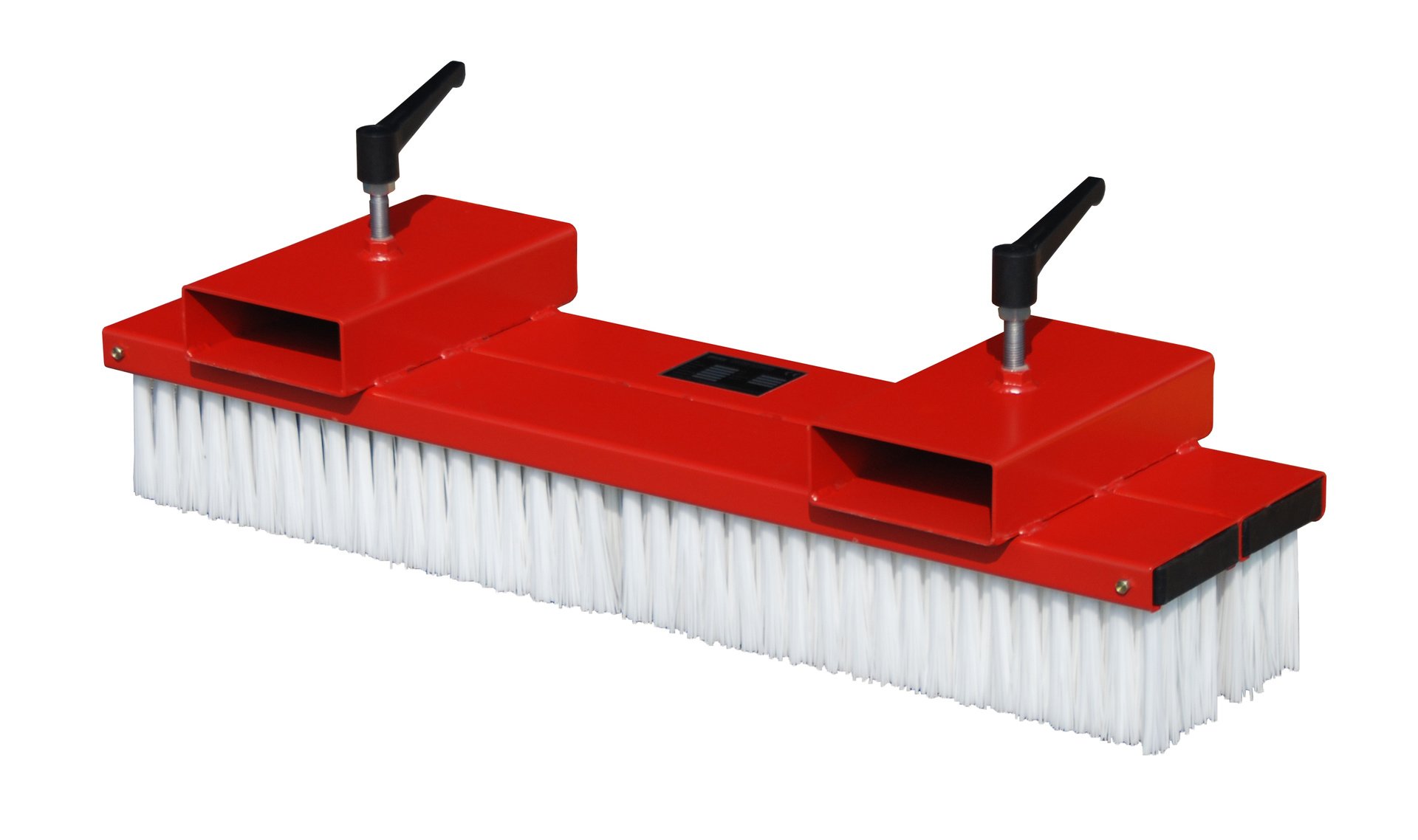 1 - Hilfsgeräte für Stapler-Anbaugeräte  Gabelstapler-Kehrbesen SKB-O 100, Breite 1.000 mm, lackiert, RAL 3000 Feuerrot
