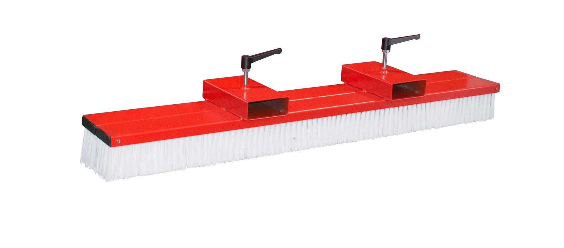 Hilfsgeräte für Stapler-Anbaugeräte Gabelstapler-Kehrbesen SKB-O 150, Breite 1.500 mm, lackiert, RAL 3000 Feuerrot