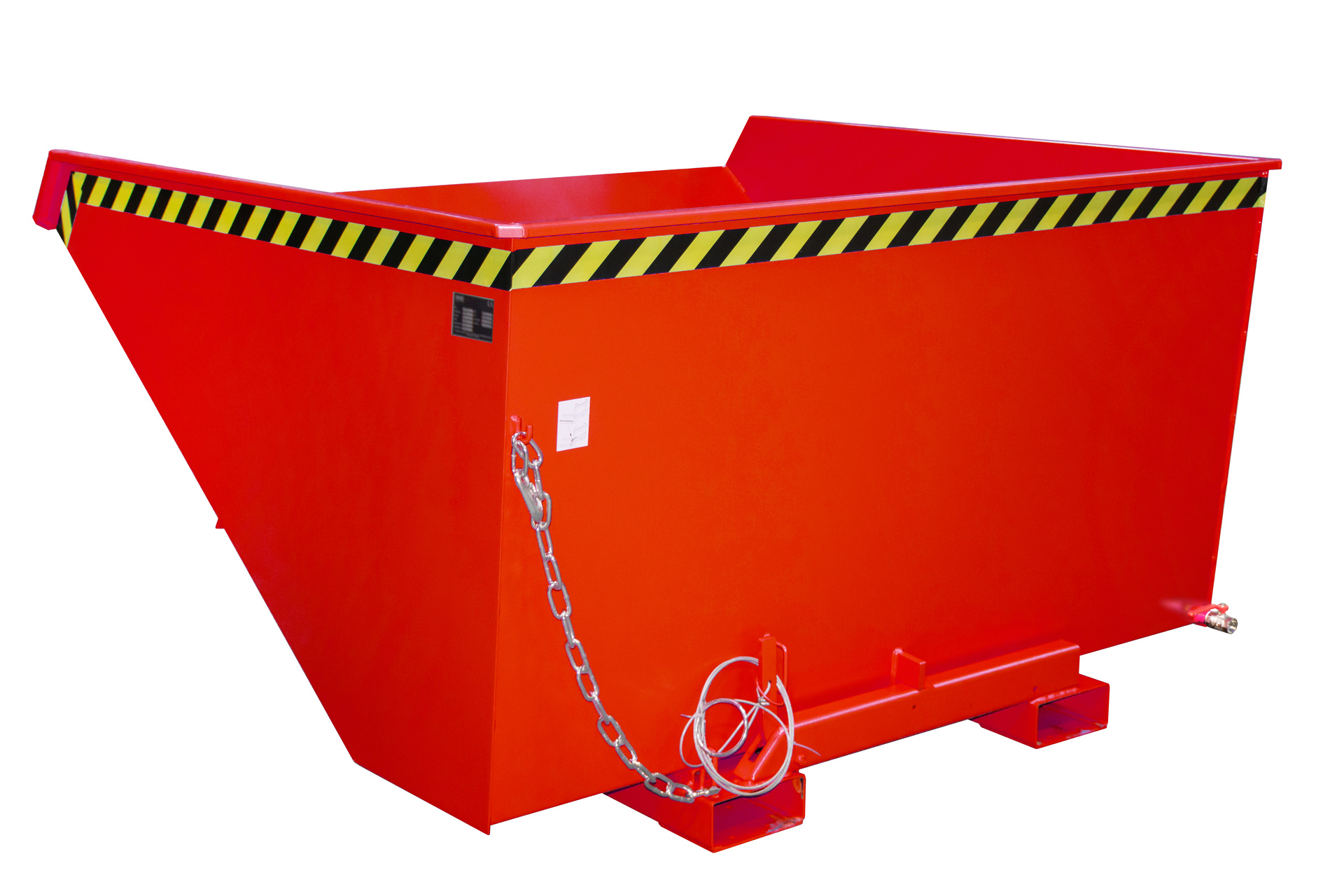 1 - Behälter Späne-Kippbehälter EXPO-E 2100, 2,10 m³, lackiert, RAL 3000 Feuerrot