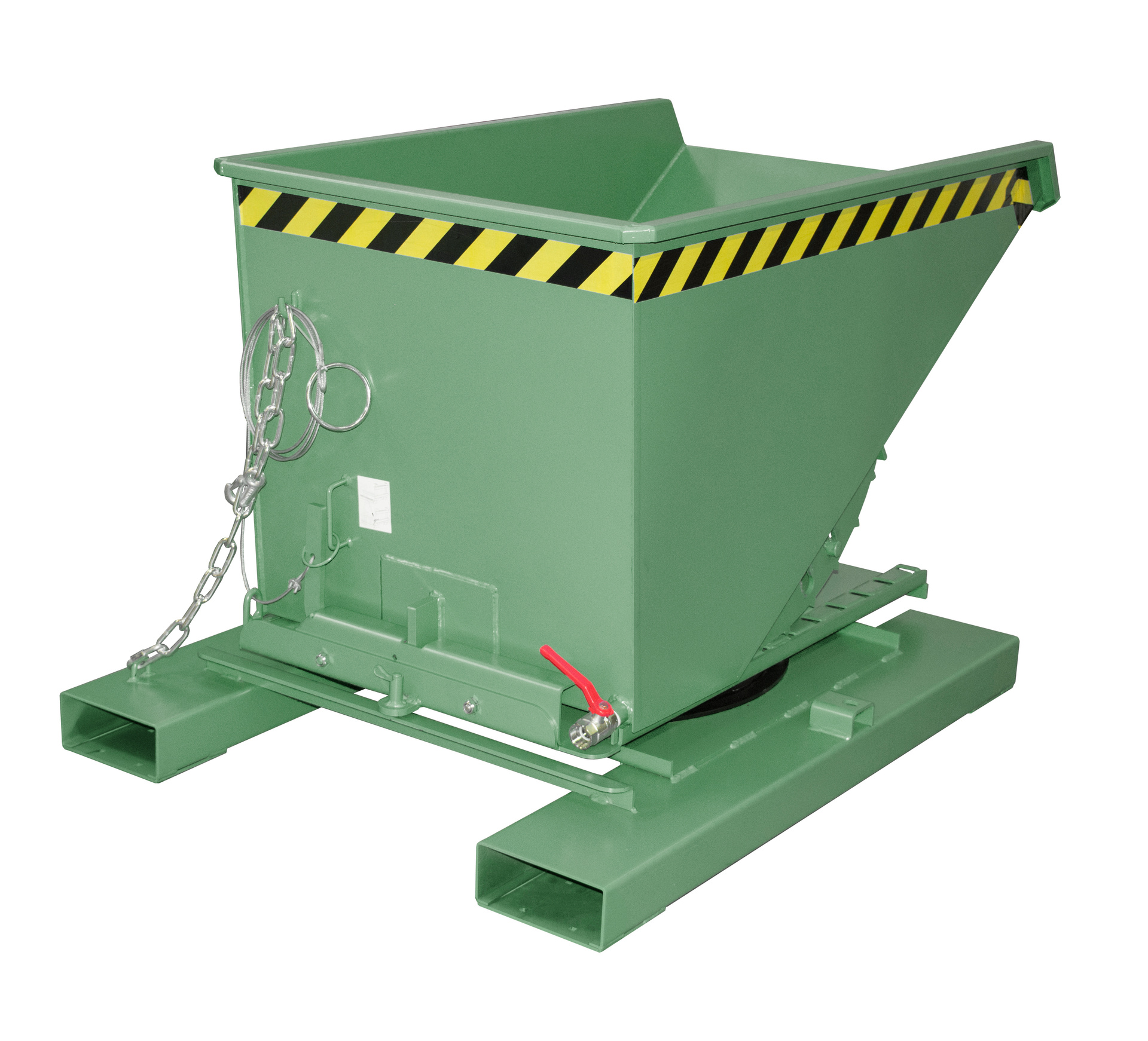 1 - Behälter Späne-Kippbehälter S3S 300, 0,30 m³, lackiert, RAL 6011 Resedagrün