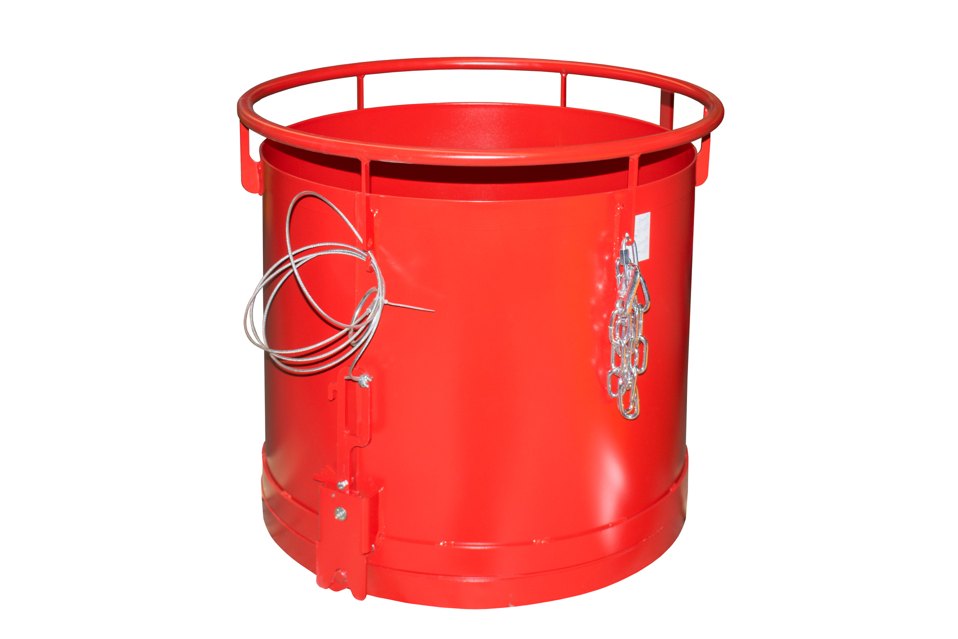 1 - Behälter Rundbehälter RB 300, 0,30 m³, lackiert, RAL 3000 Feuerrot