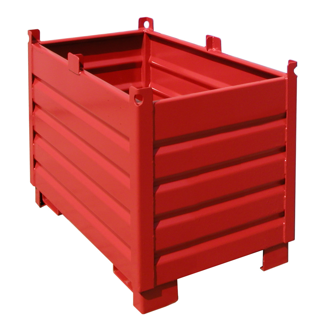 1 - Sammelbehälter-System  Sammelbehälter-System SBS 500, 0,50 m³, lackiert, RAL 3000 Feuerrot