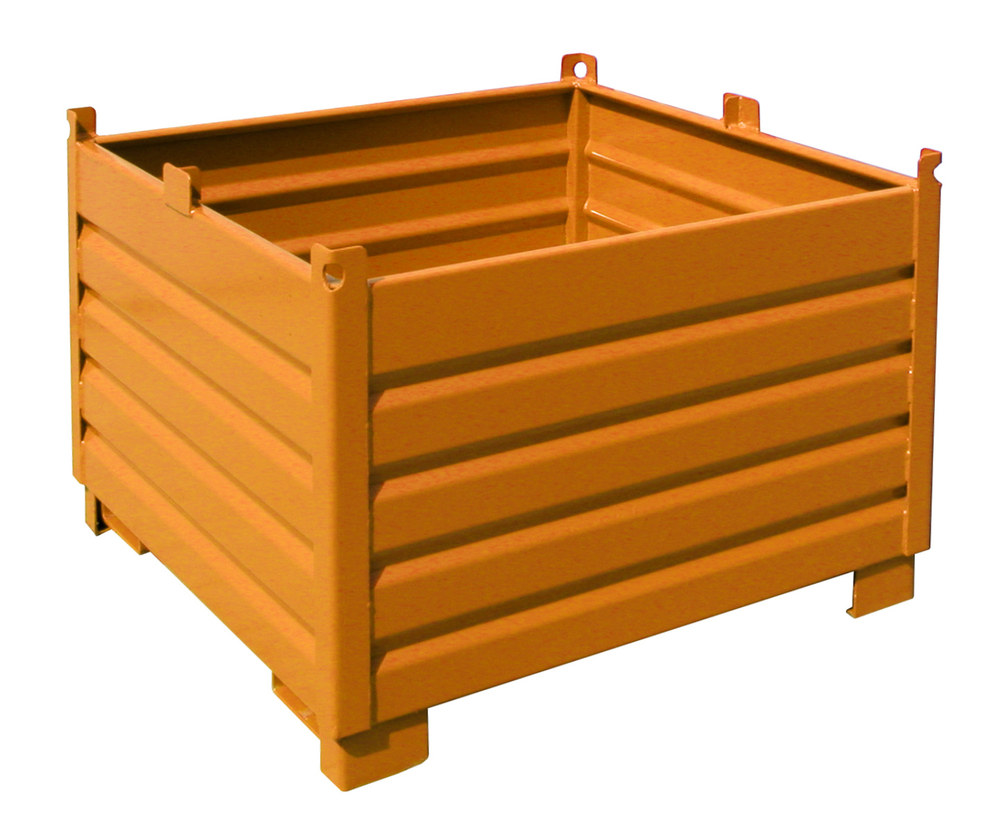 1 - Sammelbehälter-System  Sammelbehälter-System SBS 1000, 1 m³, lackiert, RAL 2000 Gelborange