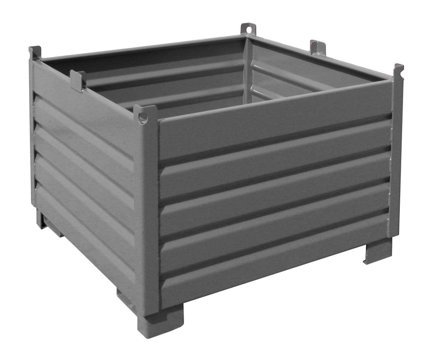 Sammelbehälter-System Sammelbehälter-System SBS 1000, 1 m³, lackiert, RAL 7005 Mausgrau