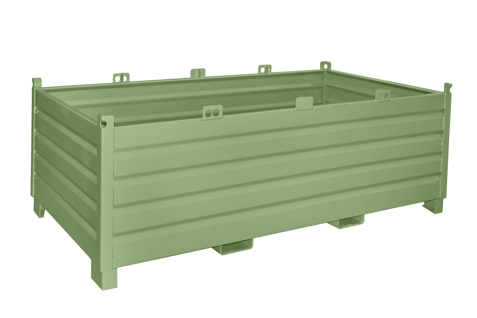 1 - Sammelbehälter-System  Sammelbehälter-System SBS 2000, 2 m³, lackiert, RAL 6011 Resedagrün
