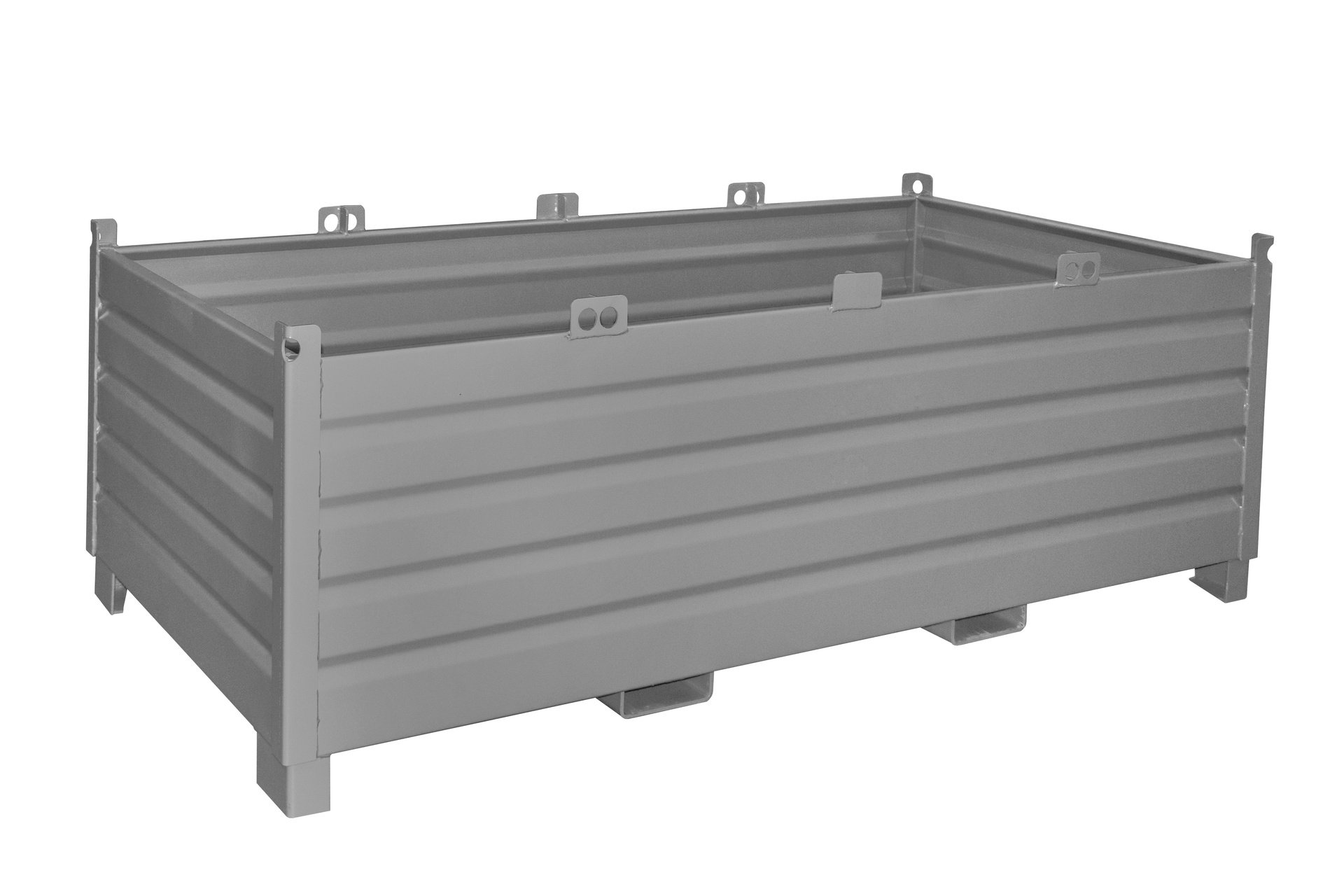 Sammelbehälter-System Sammelbehälter-System SBS 2000, 2 m³, lackiert, RAL 7005 Mausgrau