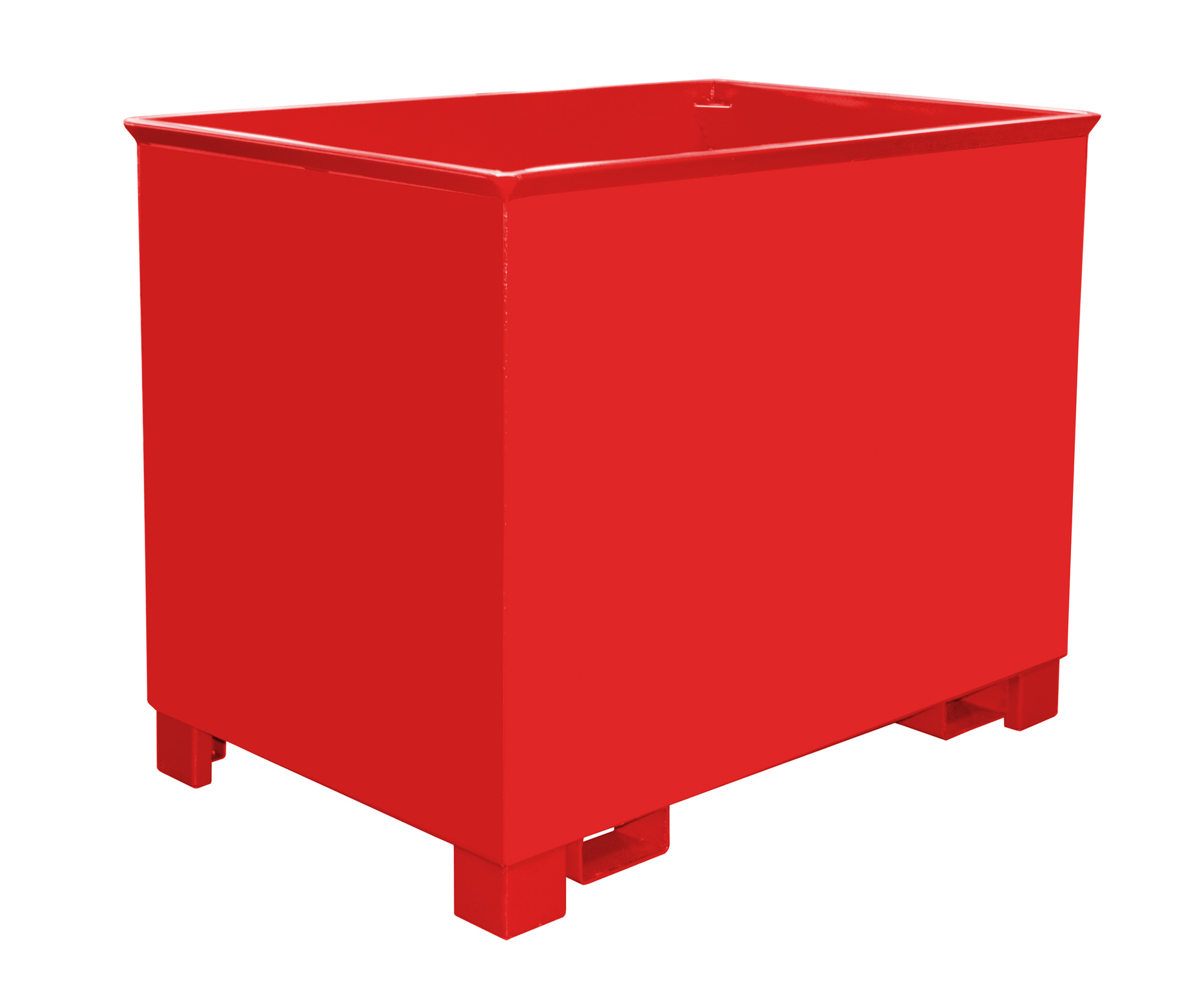 1 - Behälter  Kasten C 80, 0,80 m³, lackiert, RAL 3000 Feuerrot
