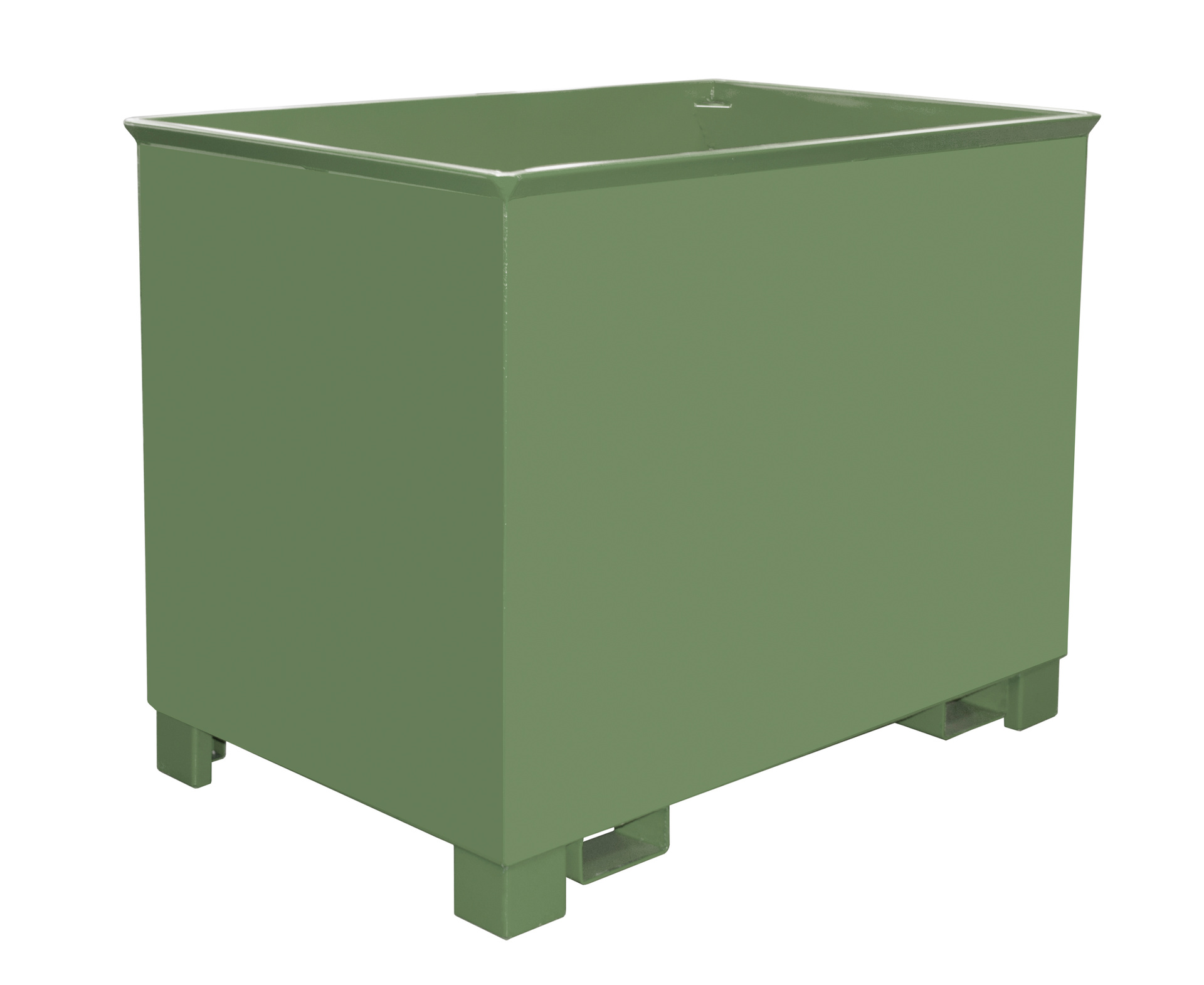 1 - Behälter  Kasten C 80, 0,80 m³, lackiert, RAL 6011 Resedagrün
