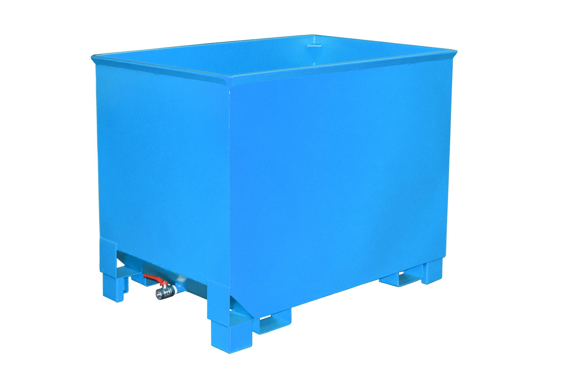 1 - Behälter  Spänekasten CS 80, 0,80 m³, lackiert, RAL 5012 Lichtblau