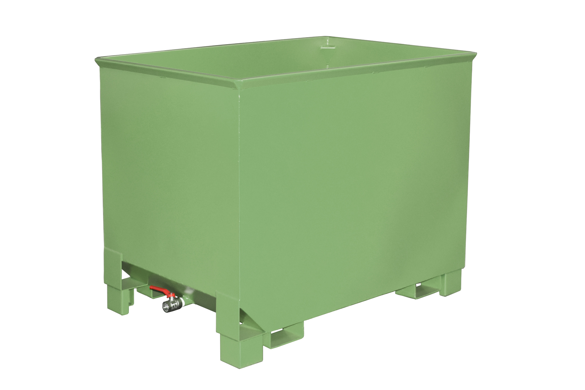 1 - Behälter  Spänekasten CS 80, 0,80 m³, lackiert, RAL 6011 Resedagrün