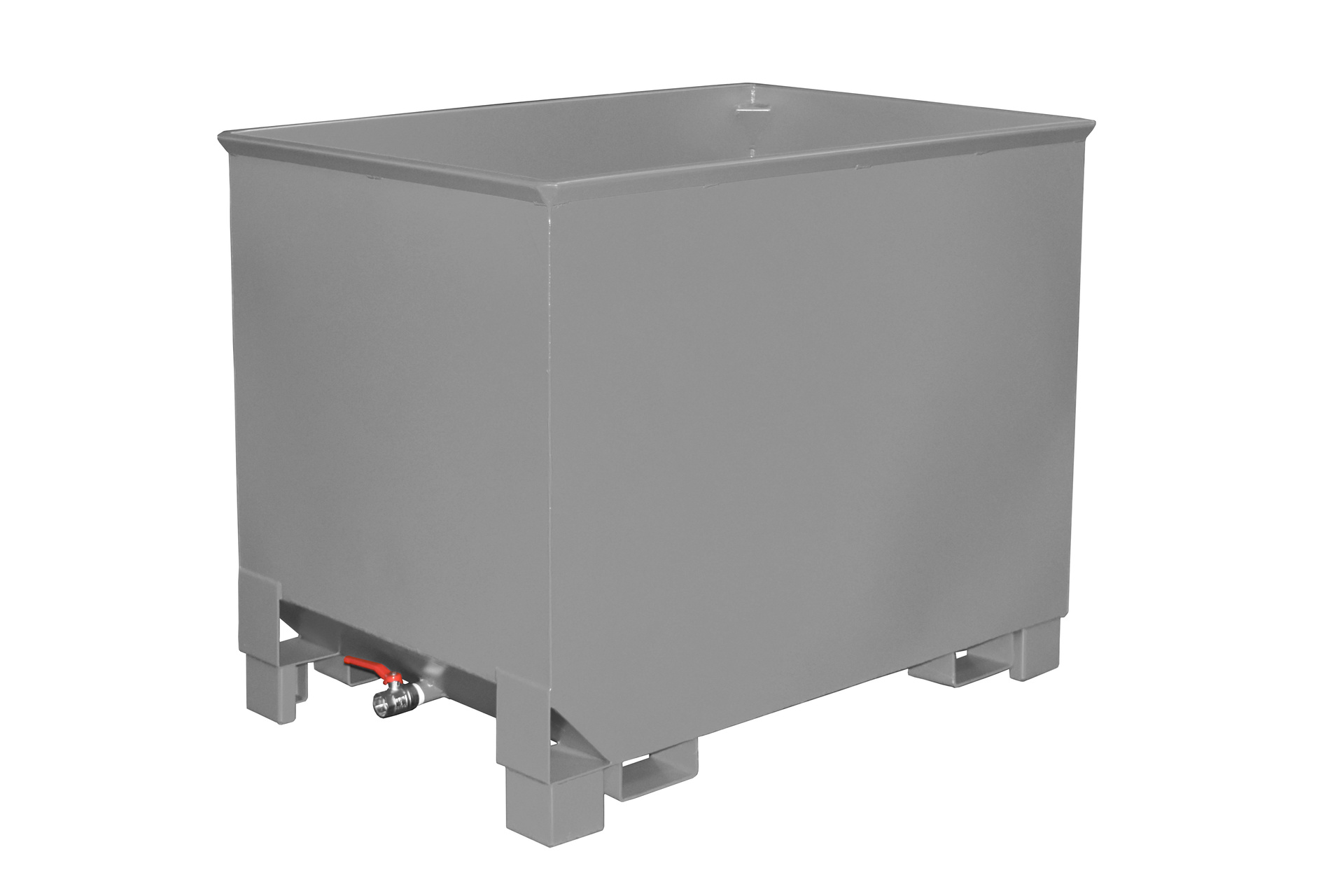 1 - Behälter  Spänekasten CS 80, 0,80 m³, lackiert, RAL 7005 Mausgrau
