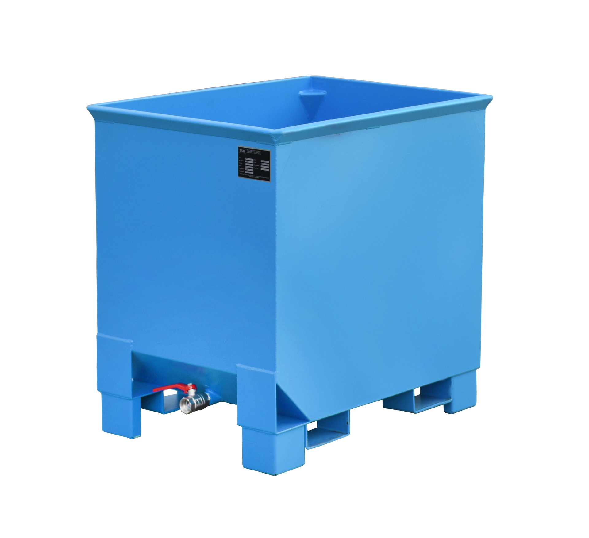 1 - Behälter  Spänekasten CS 30, 0,30 m³, lackiert, RAL 5012 Lichtblau