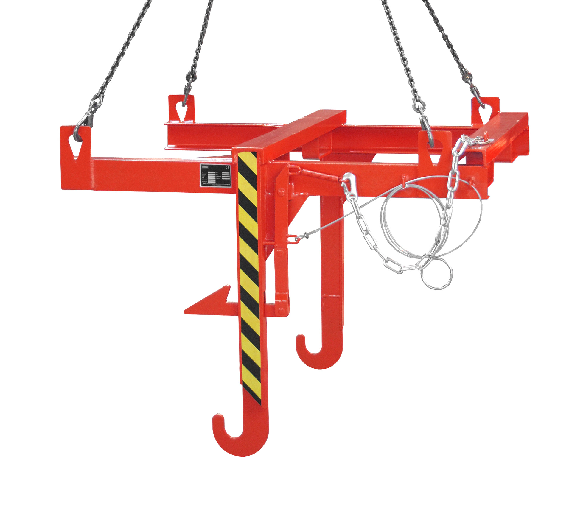 1 - Traversen Kipptraverse für Baustoffbehälter BBT, lackiert, RAL 3000 Feuerrot