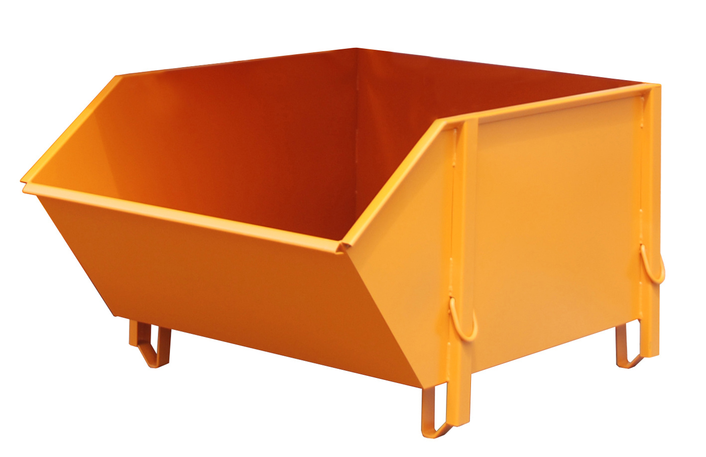 1 - Behälter  Baustoffbehälter BBG 100, 1 m³, lackiert, RAL 2000 Gelborange