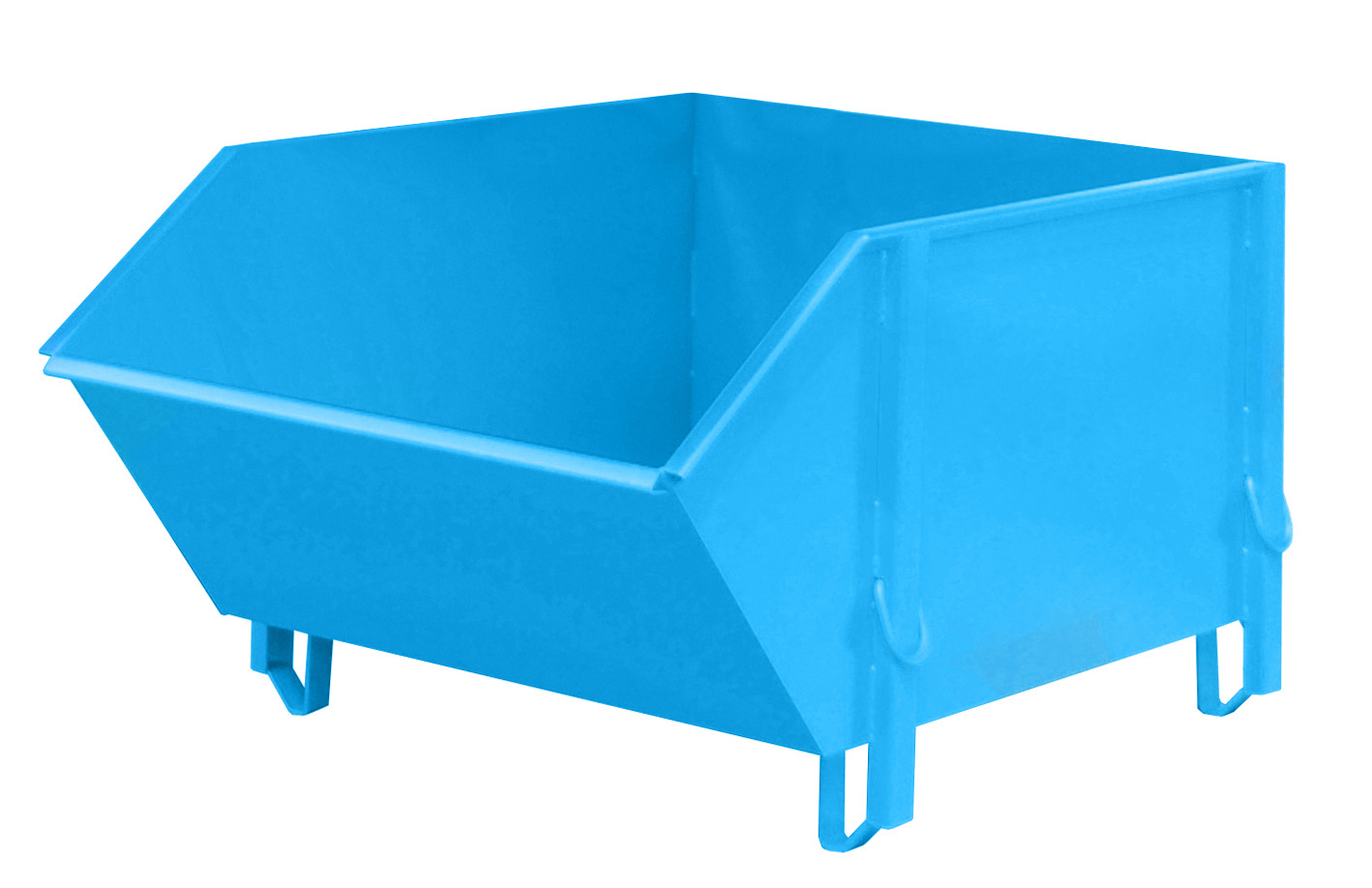 1 - Behälter  Baustoffbehälter BBG 100, 1 m³, lackiert, RAL 5012 Lichtblau