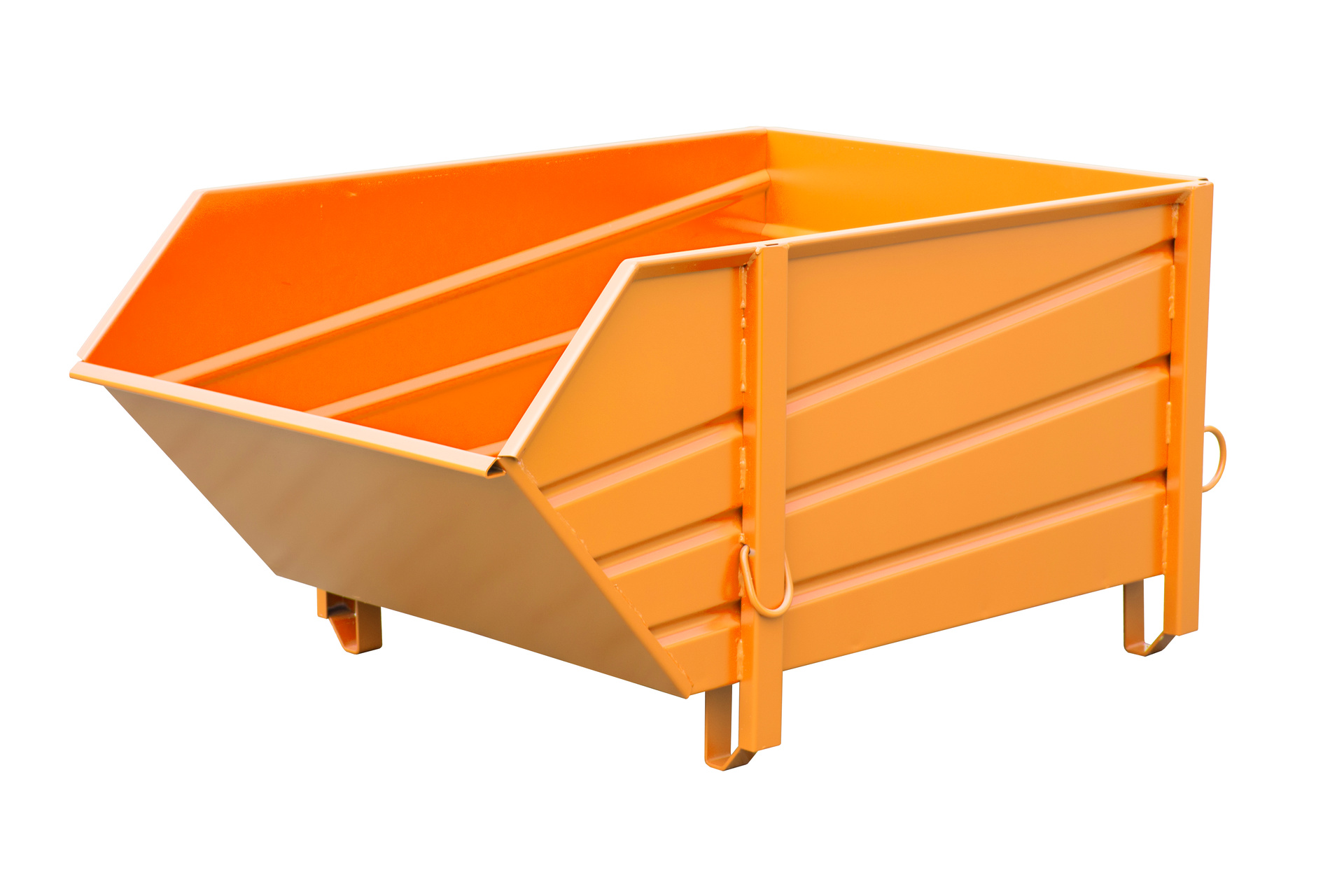 1 - Behälter  Baustoffbehälter BBP 100, 1 m³, lackiert, RAL 2000 Gelborange