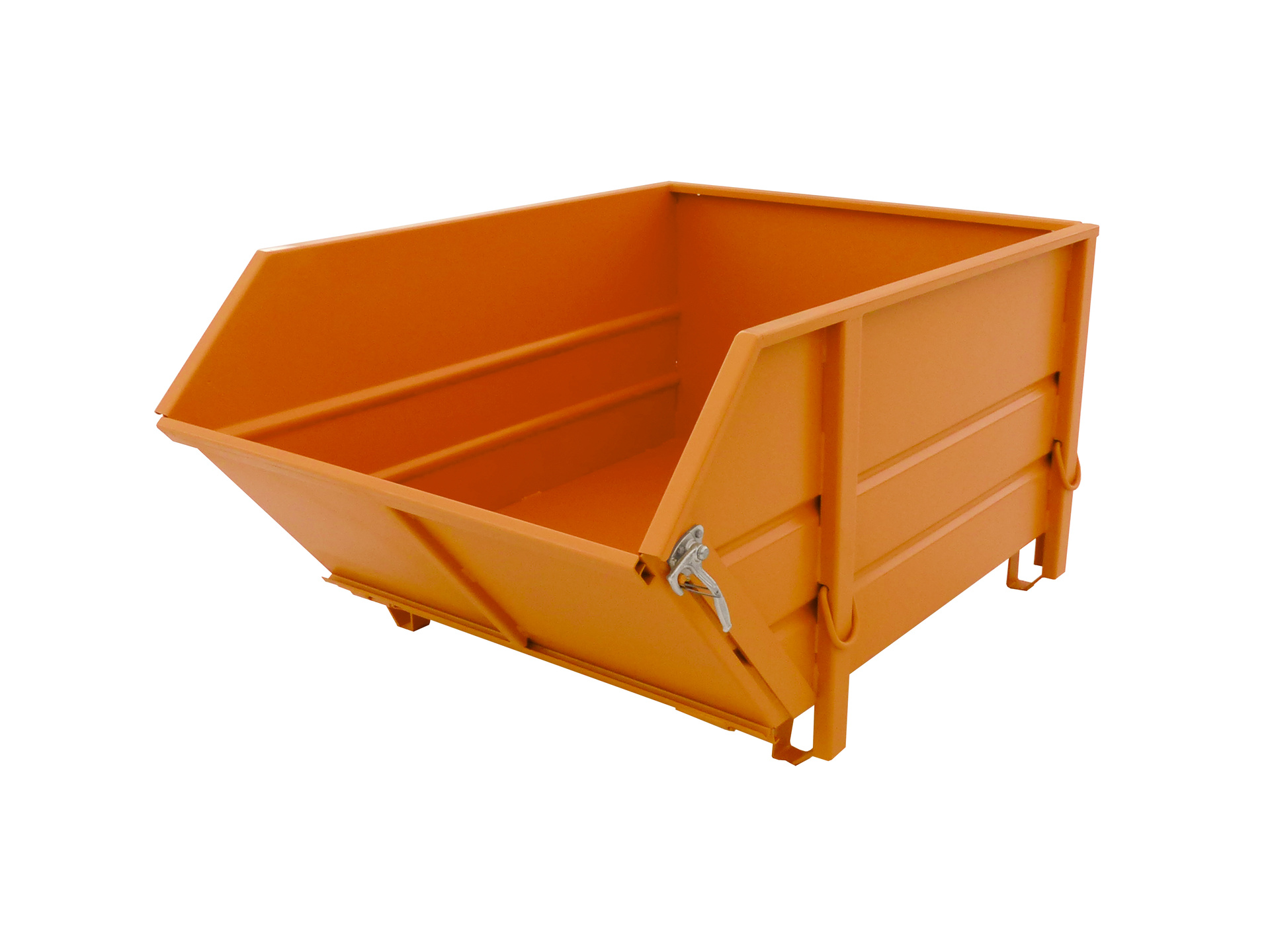 1 - Behälter  Baustoffbehälter BBK 100, 1 m³, lackiert, RAL 2000 Gelborange