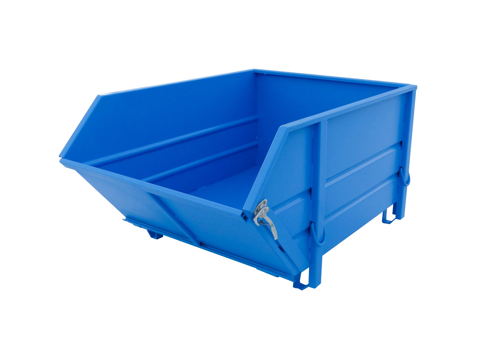 1 - Behälter  Baustoffbehälter BBK 100, 1 m³, lackiert, RAL 5012 Lichtblau