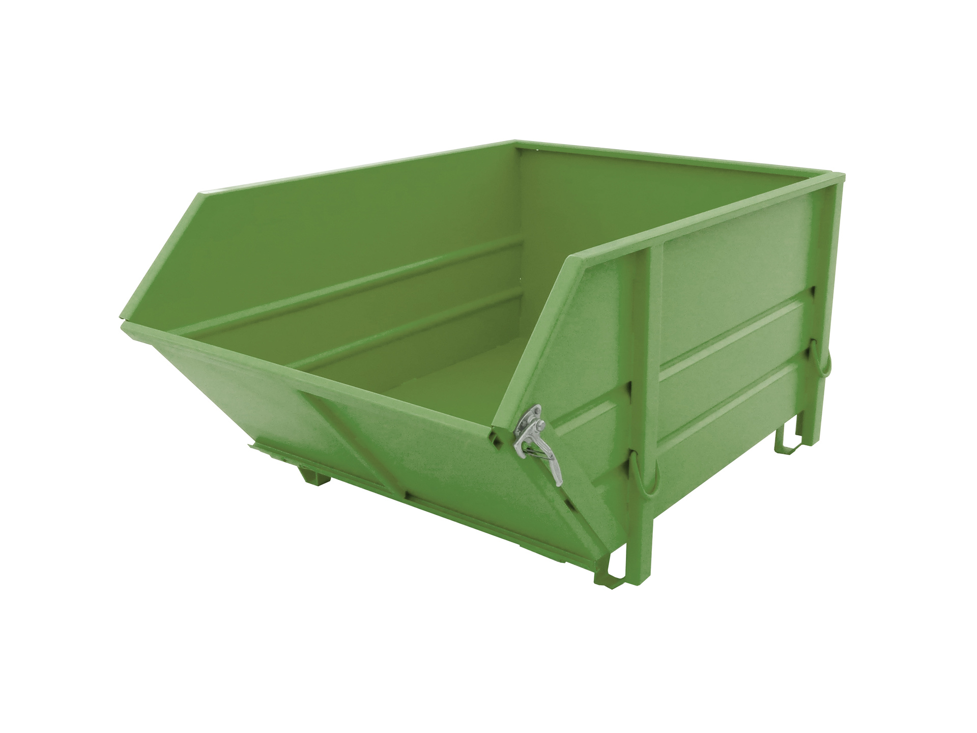 1 - Behälter  Baustoffbehälter BBK 100, 1 m³, lackiert, RAL 6011 Resedagrün