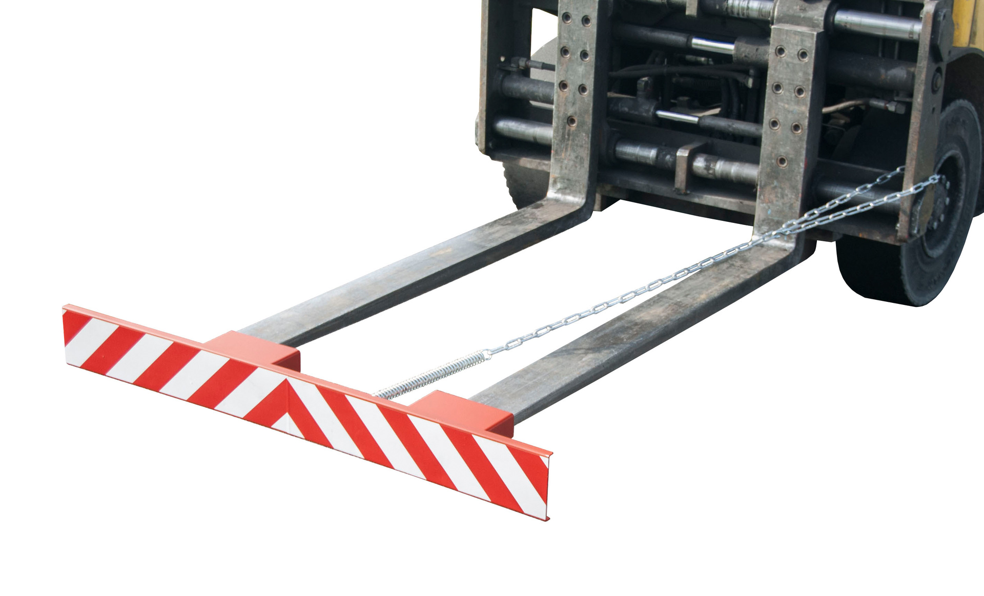 1 - Hilfsgeräte für Stapler-Anbaugeräte Gabelzinkenschild GZS, lackiert, RAL 3000 Feuerrot