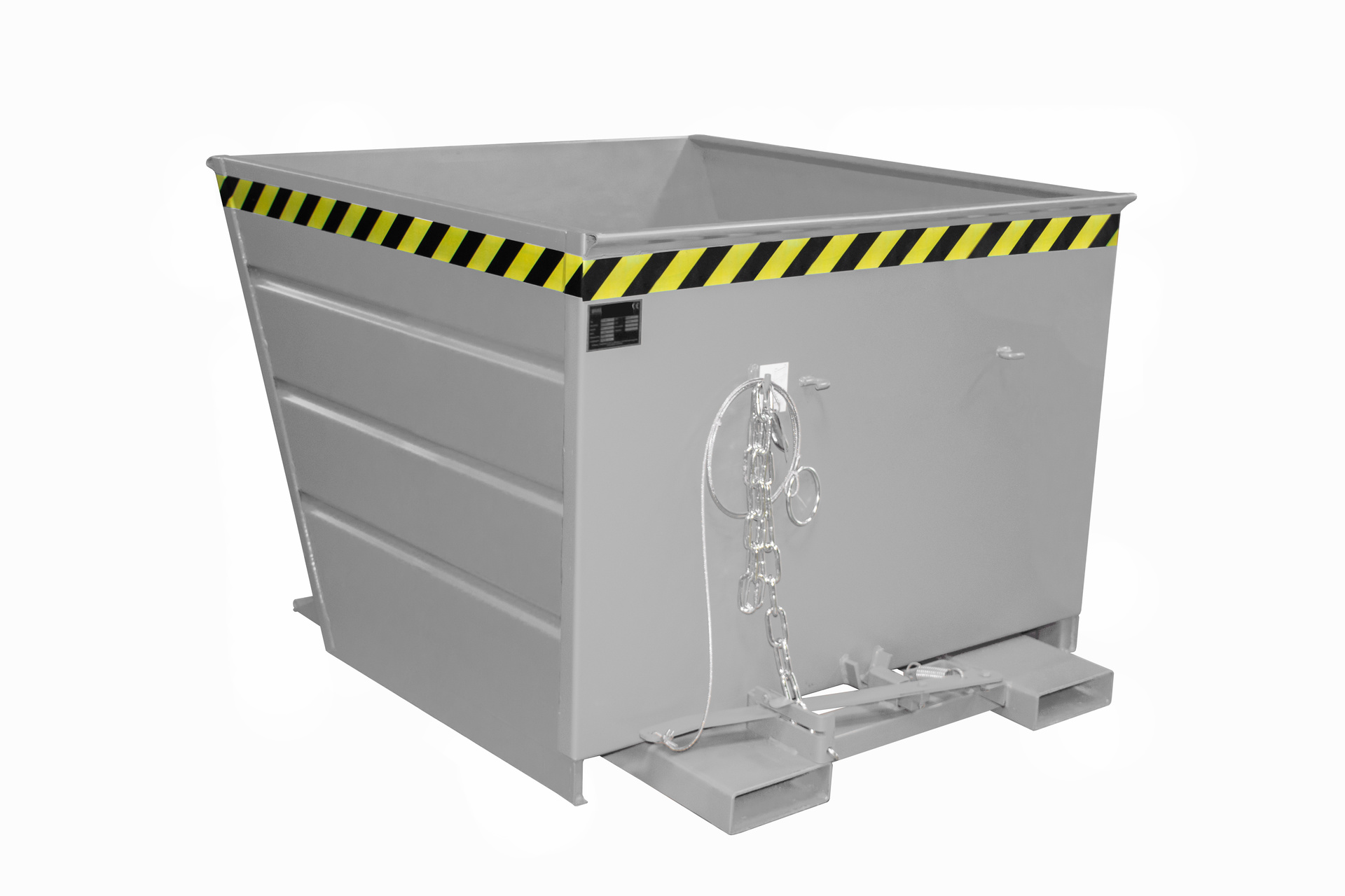 1 - Behälter  Kippbehälter VG 1100, 1,10 m³, lackiert, RAL 7005 Mausgrau