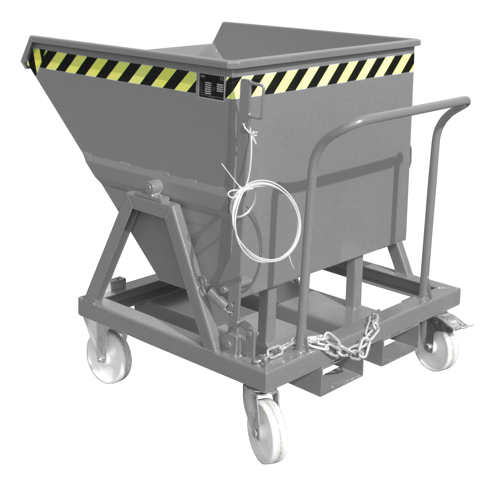 1 - Kipper Kippmulde KS 400, 400 l, lackiert, RAL 7005 Mausgrau