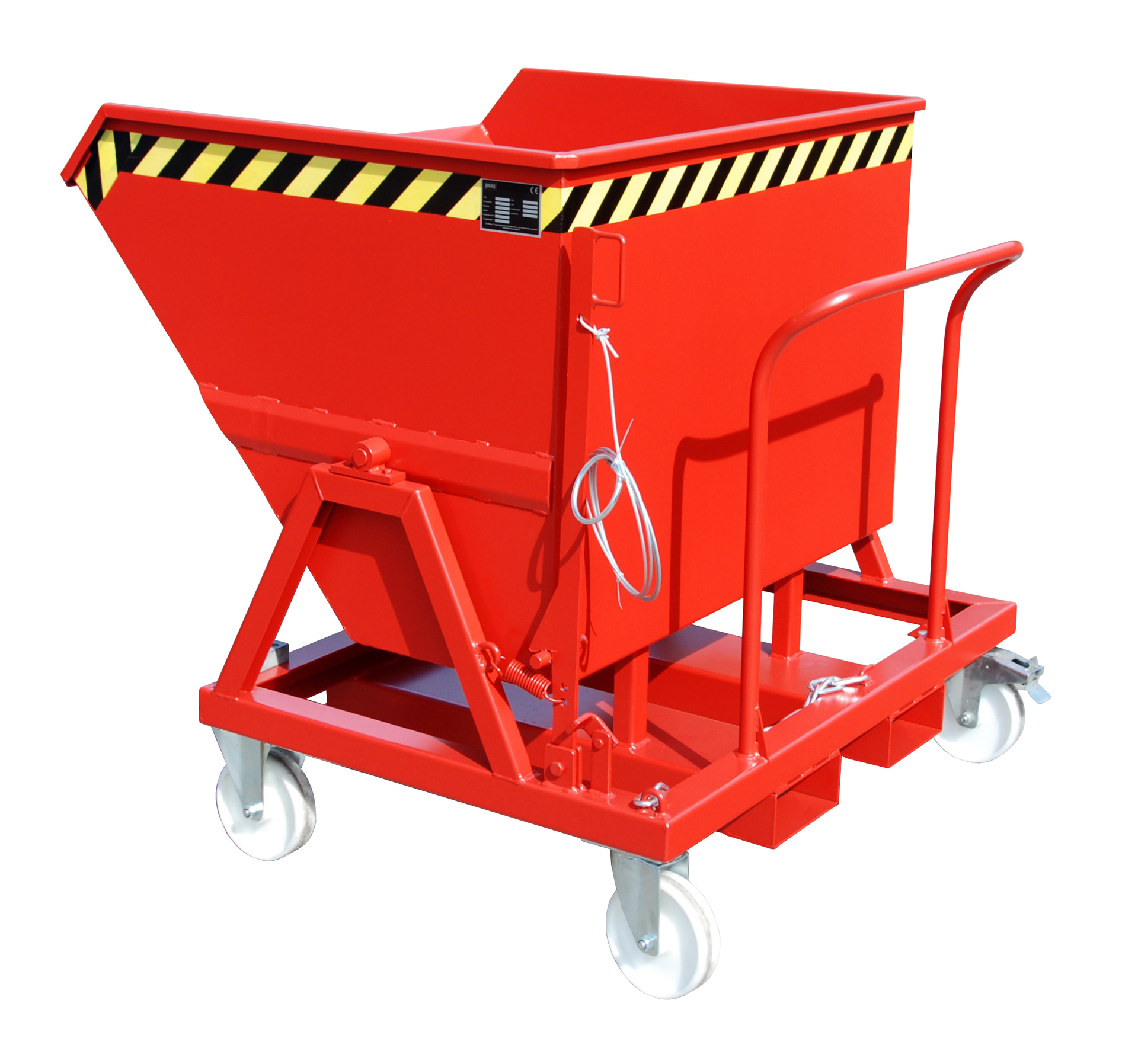 Kipper Kippmulde KS 550, 550 l, lackiert, RAL 3000 Feuerrot