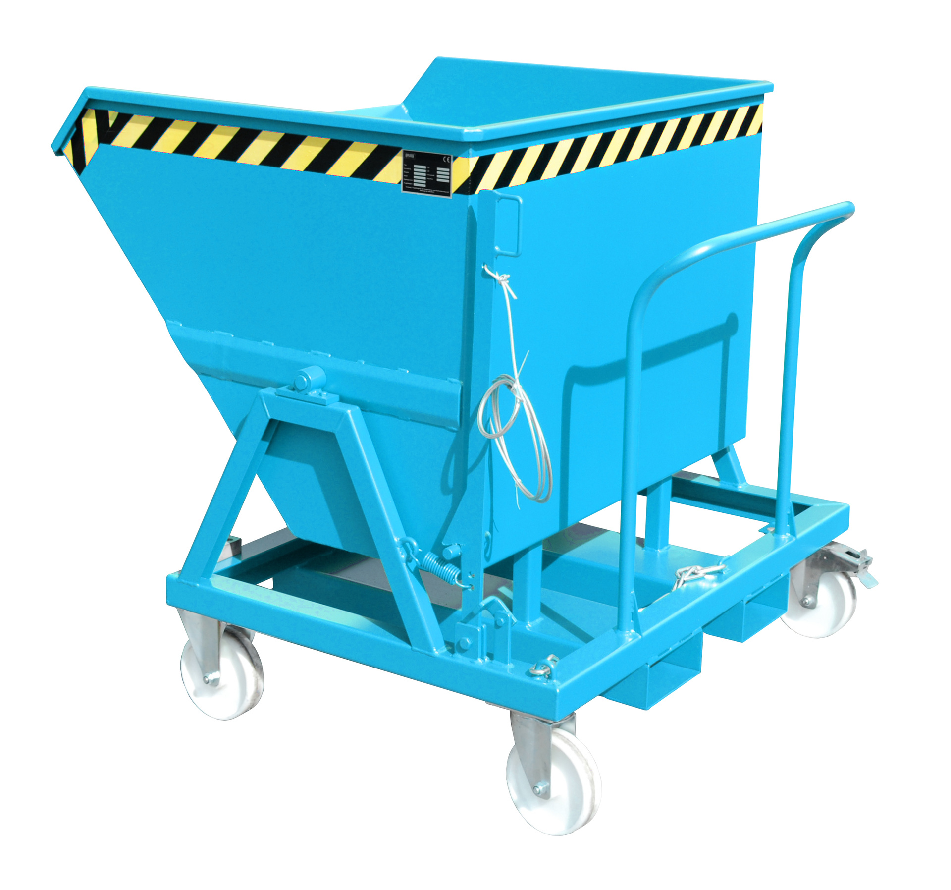 1 - Kipper  Kippmulde KS 550, 550 l, lackiert, RAL 5012 Lichtblau