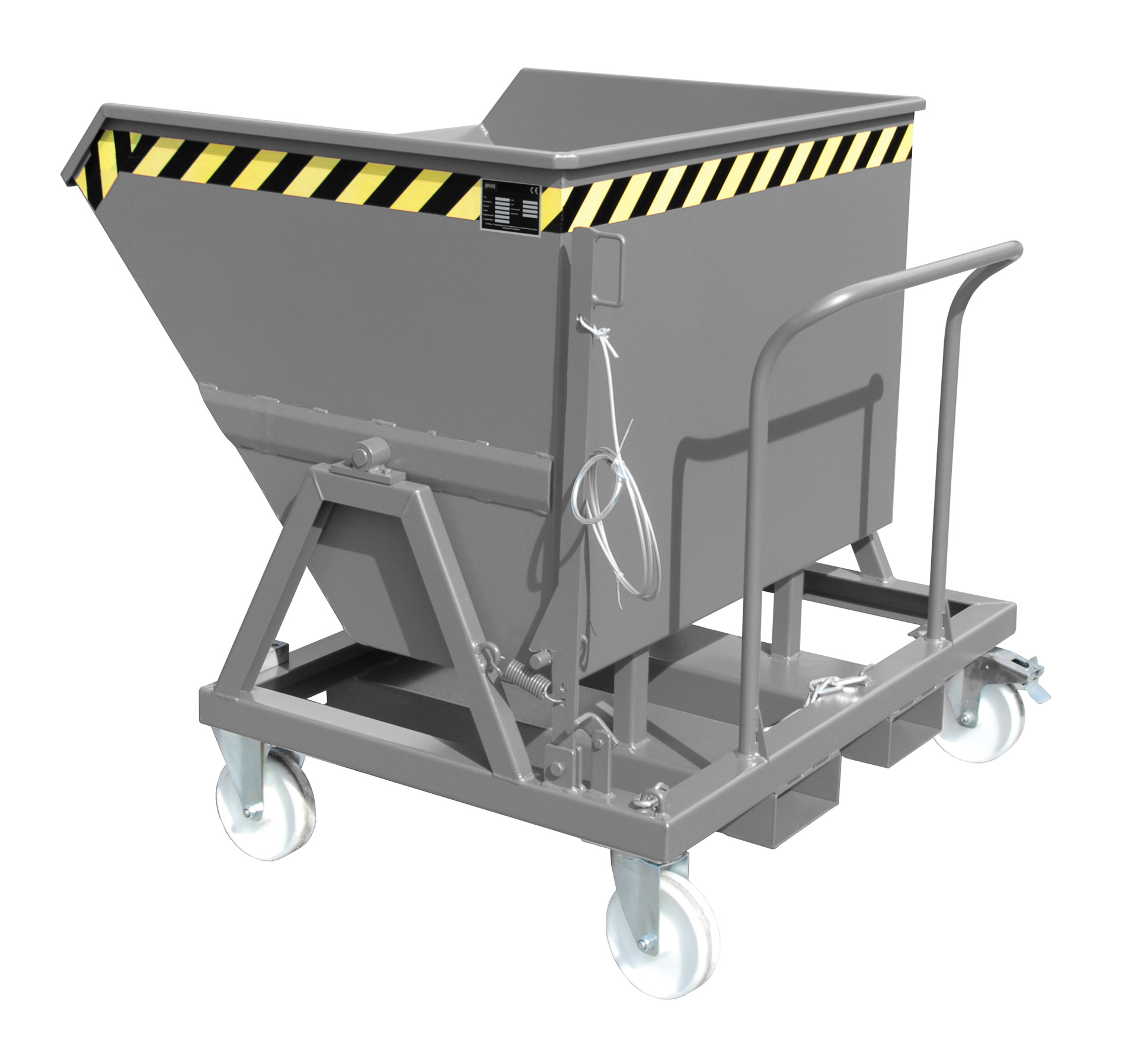 1 - Kipper Kippmulde KS 550, 550 l, lackiert, RAL 7005 Mausgrau