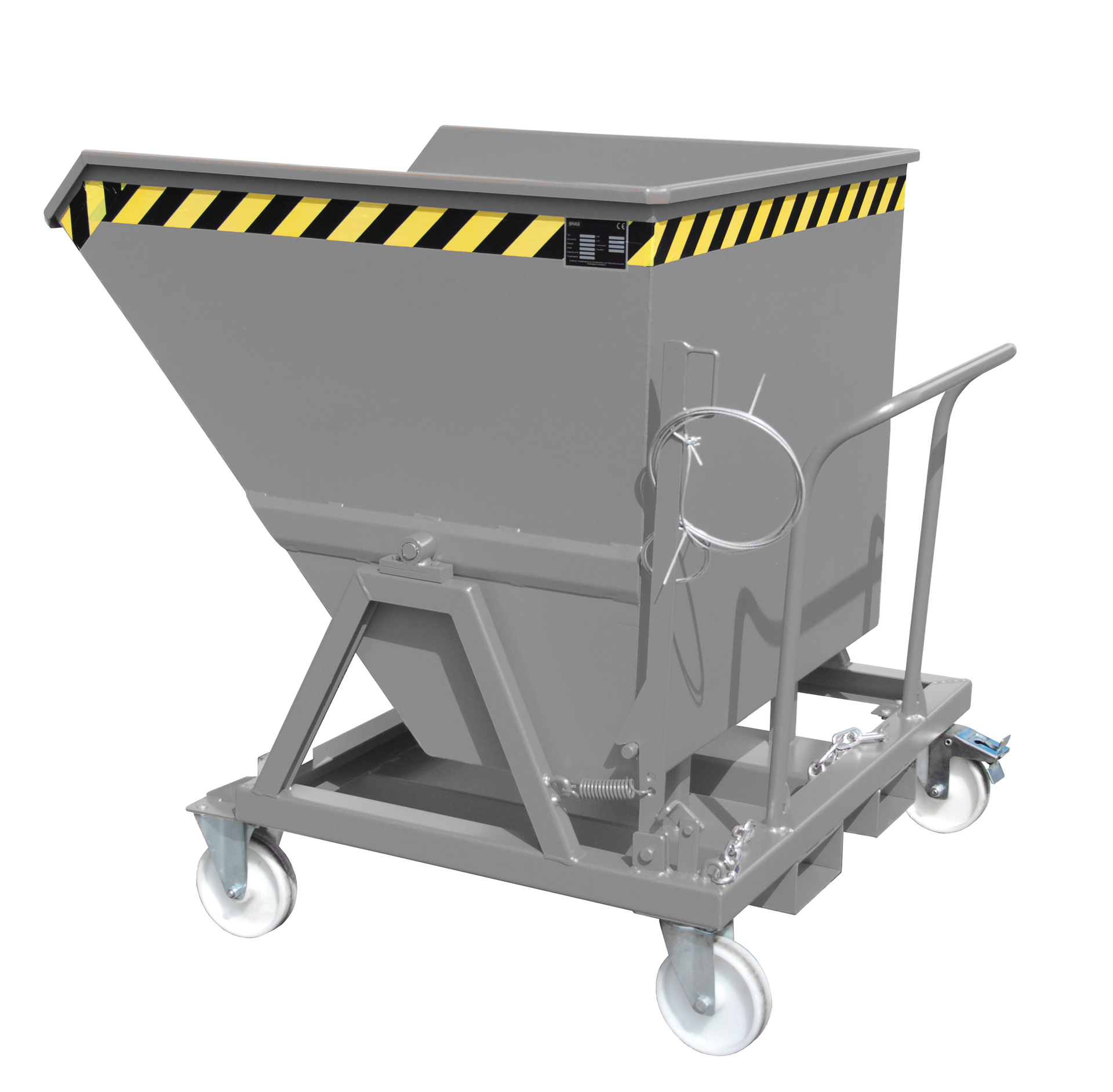 1 - Kipper  Kippmulde KS 700, 710 l, lackiert, RAL 7005 Mausgrau