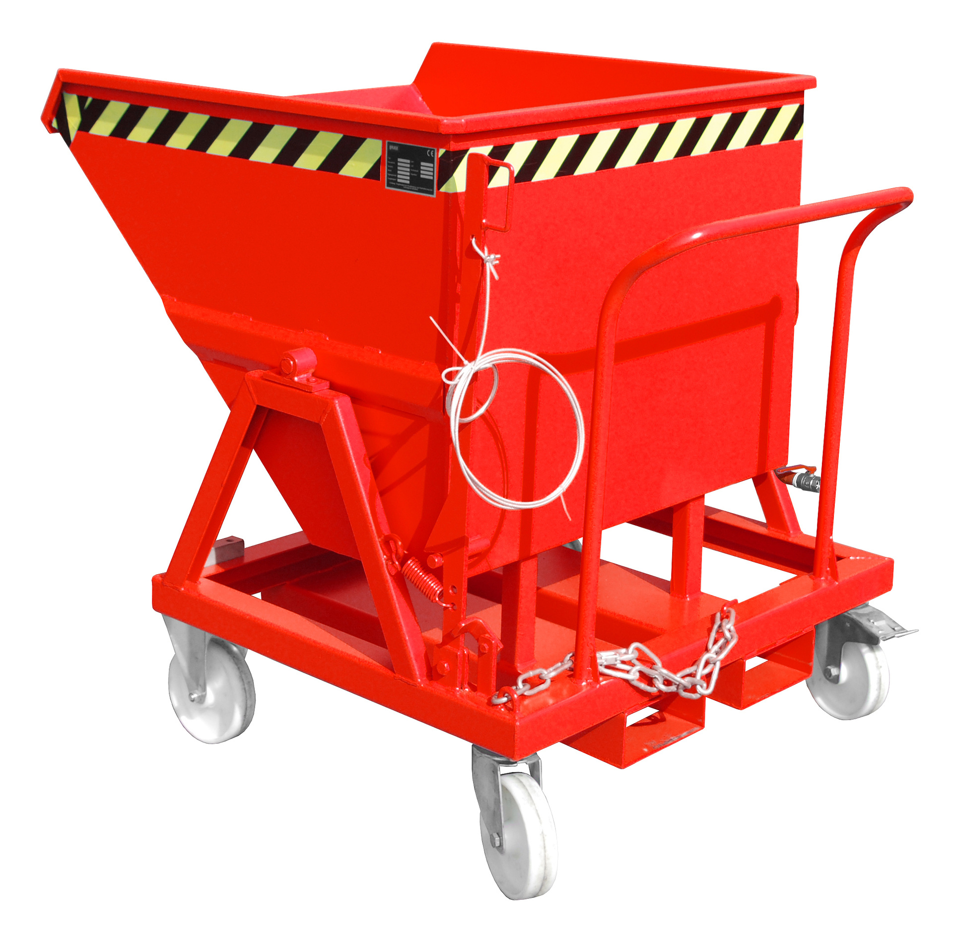 1 - Kipper Späne-Kippmulde SKS 400, 400 l, lackiert, RAL 3000 Feuerrot