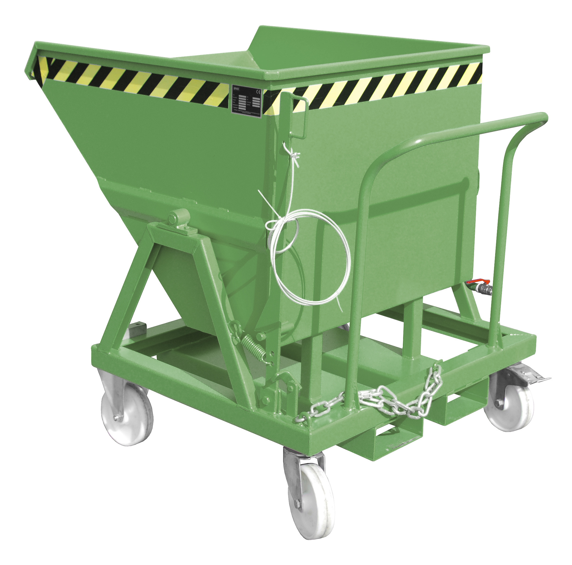 1 - Kipper Späne-Kippmulde SKS 400, 400 l, lackiert, RAL 6011 Resedagrün
