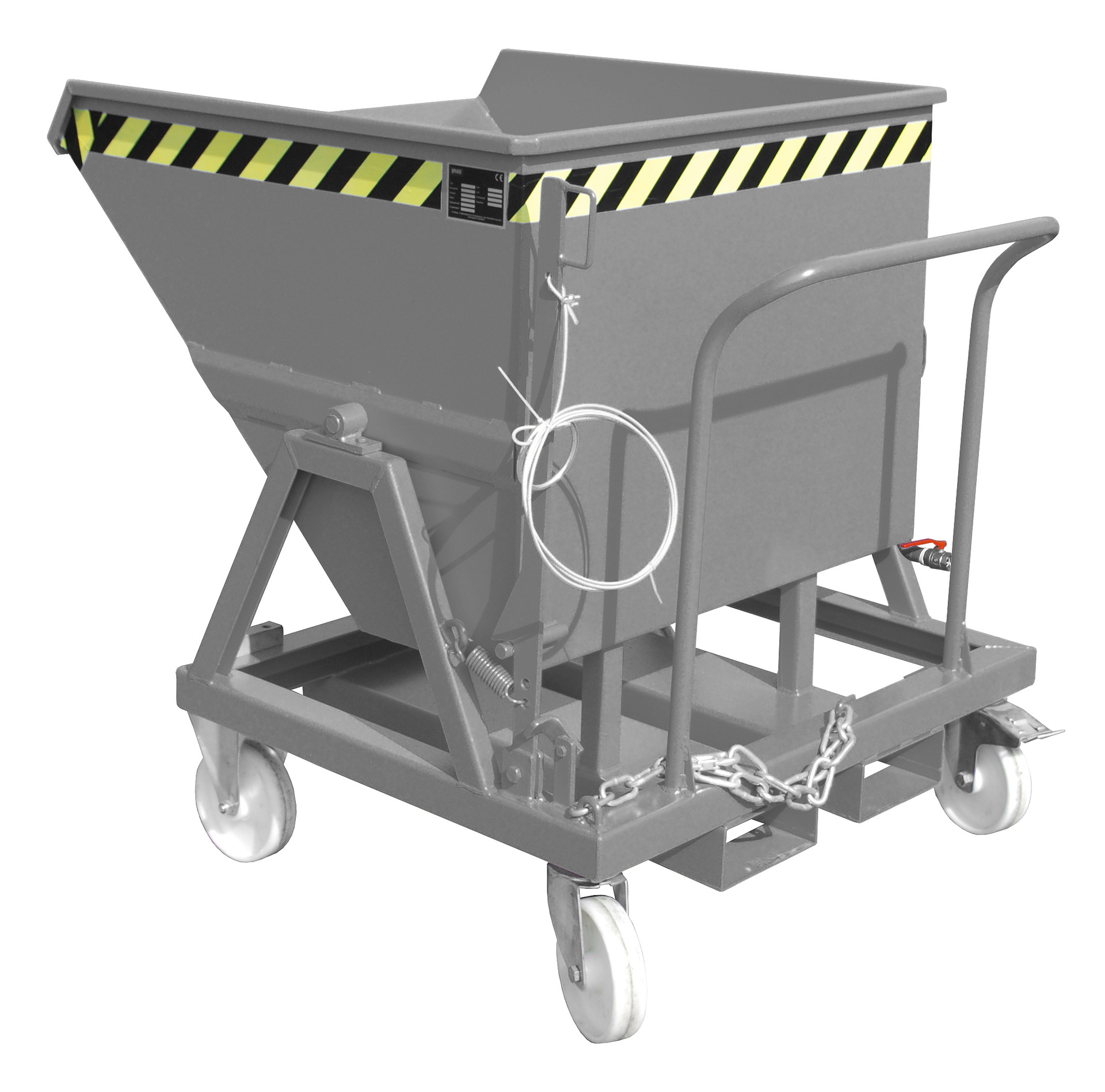 1 - Kipper  Späne-Kippmulde SKS 400, 400 l, lackiert, RAL 7005 Mausgrau
