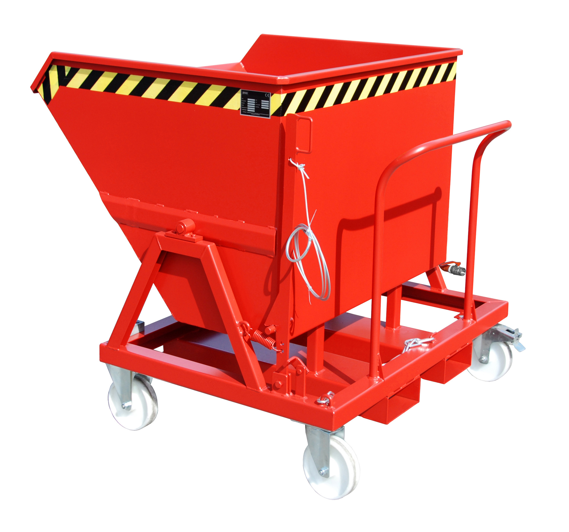 1 - Kipper  Späne-Kippmulde SKS 550, 550 l, lackiert, RAL 3000 Feuerrot