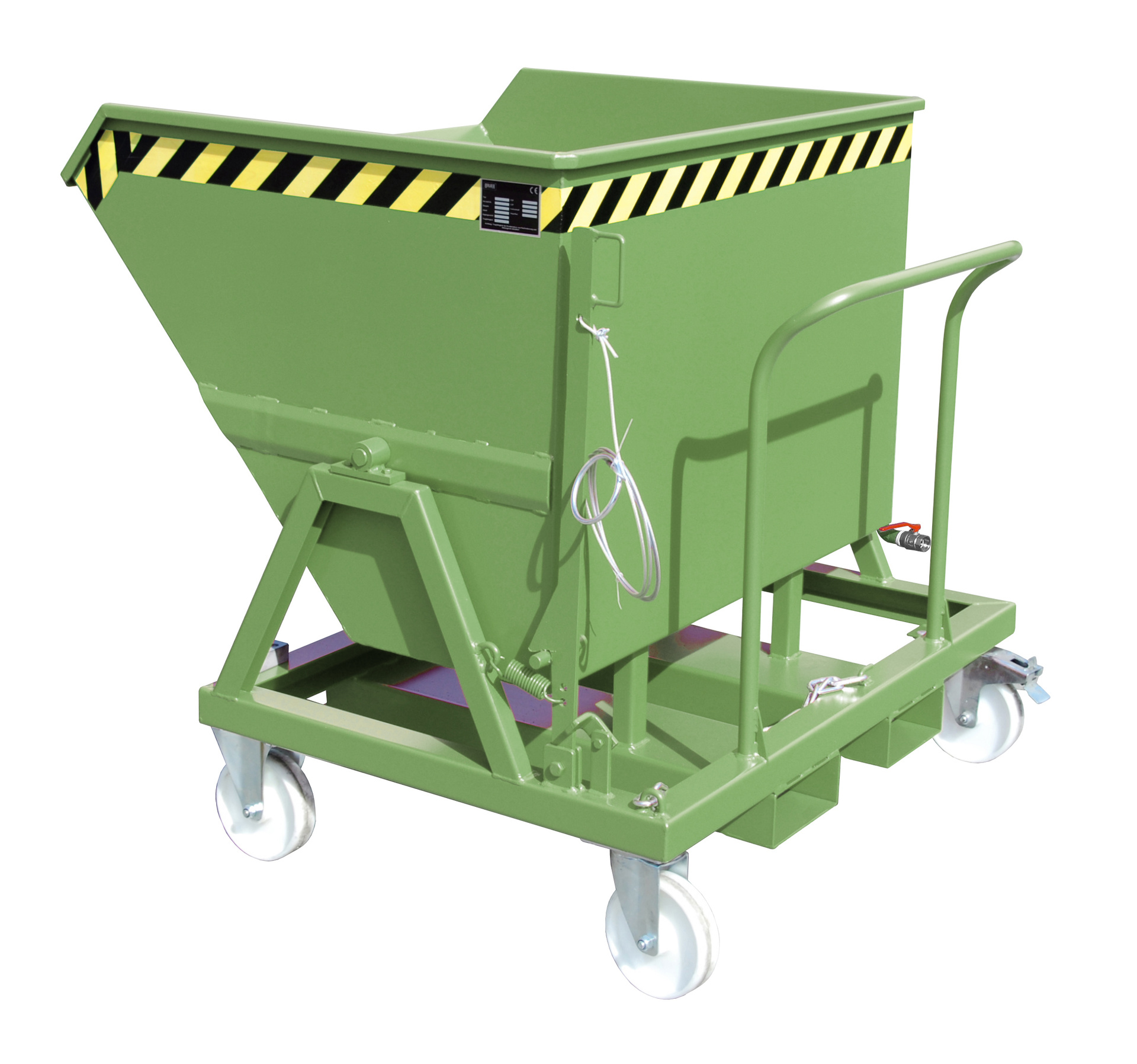 1 - Kipper Späne-Kippmulde SKS 550, 550 l, lackiert, RAL 6011 Resedagrün