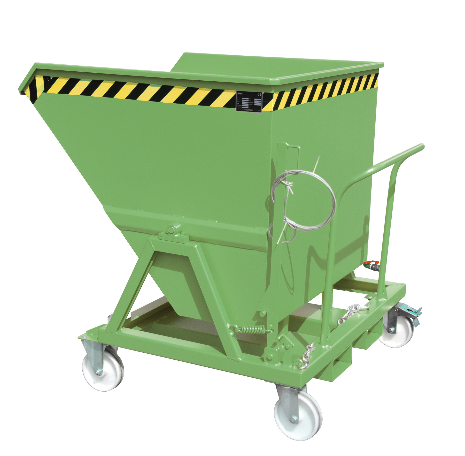 1 - Kipper  Späne-Kippmulde SKS 700, 710 l, lackiert, RAL 6011 Resedagrün