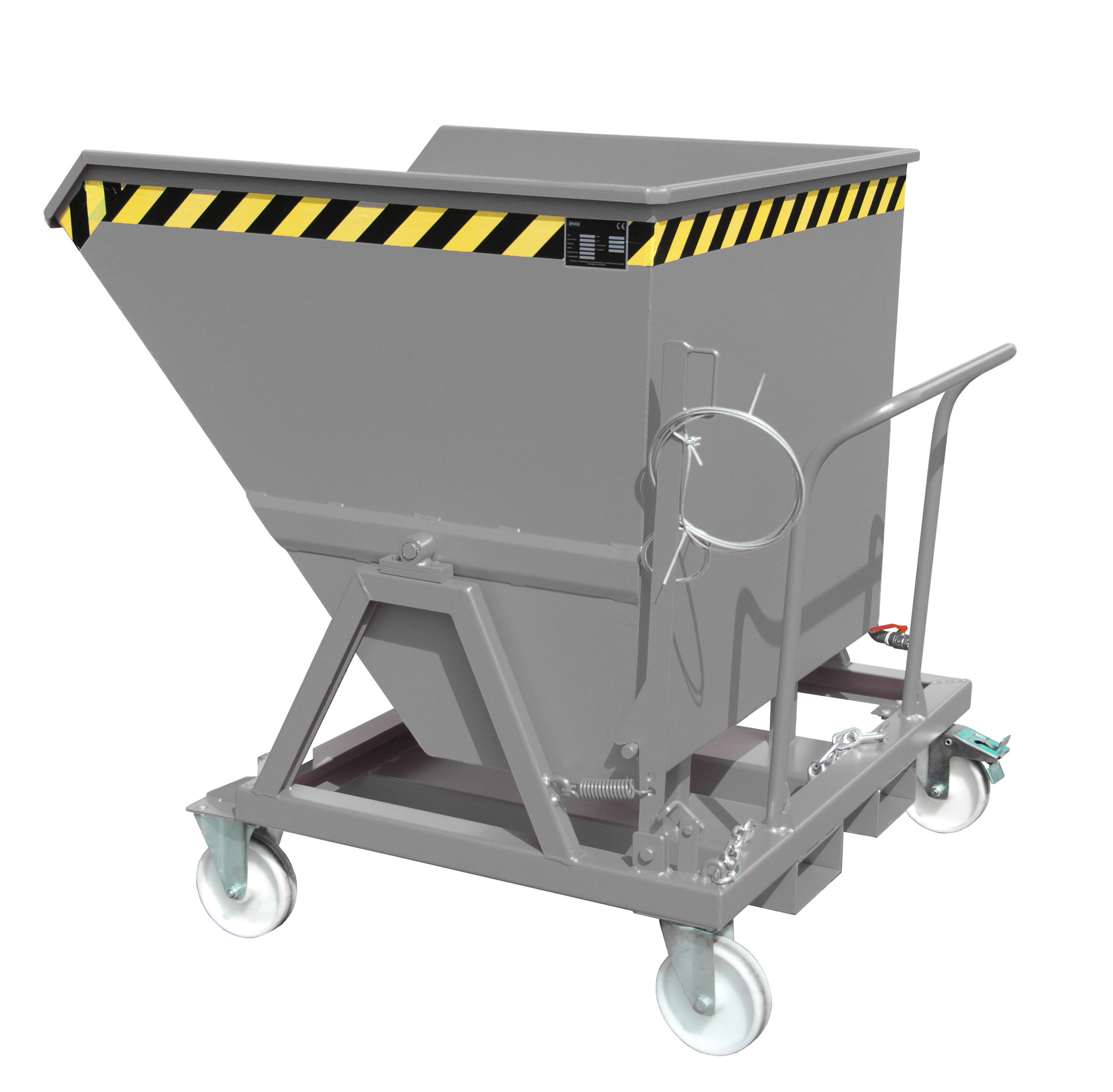 1 - Kipper Späne-Kippmulde SKS 700, 710 l, lackiert, RAL 7005 Mausgrau
