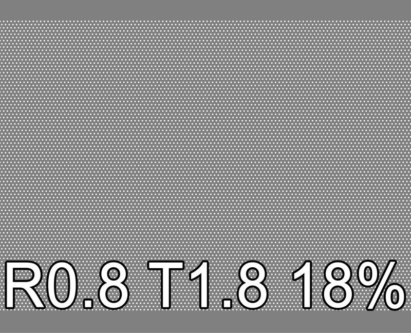 1 - Lochblech Stahl DC01 1000x2000x0.8 R0.8 T1.8 17.8%