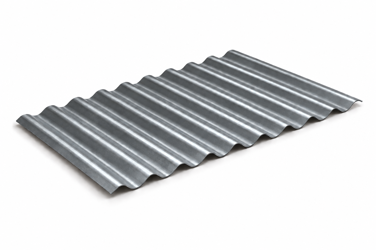 Wellbleche Stahl-Wellblech 3000x836x0,6 mm verzinkt S280GD+Z275MA send.verzinkt Wellung 76/18