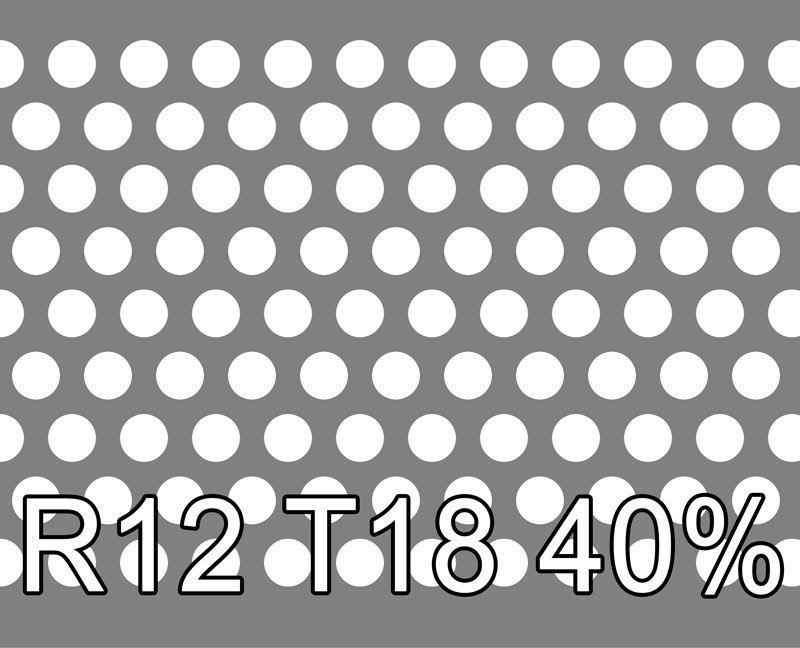 1 - Lochblech Stahl DC01 1000x2000x1 R12 T18 40%