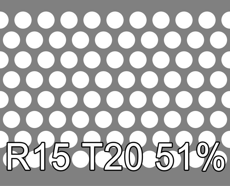 1 - Lochblech Stahl DD11 1000x2000x1.5 R15 T20 50.6%