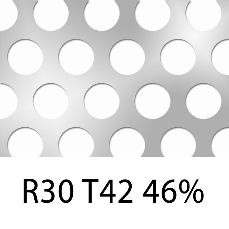 1 - Lochblech Stahl DD11 1000x2000x2 R30 T42 45.9%