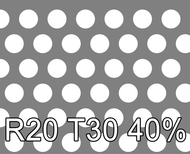 1 - Lochblech Stahl DD11 1000x2000x2 R20 T30 40%