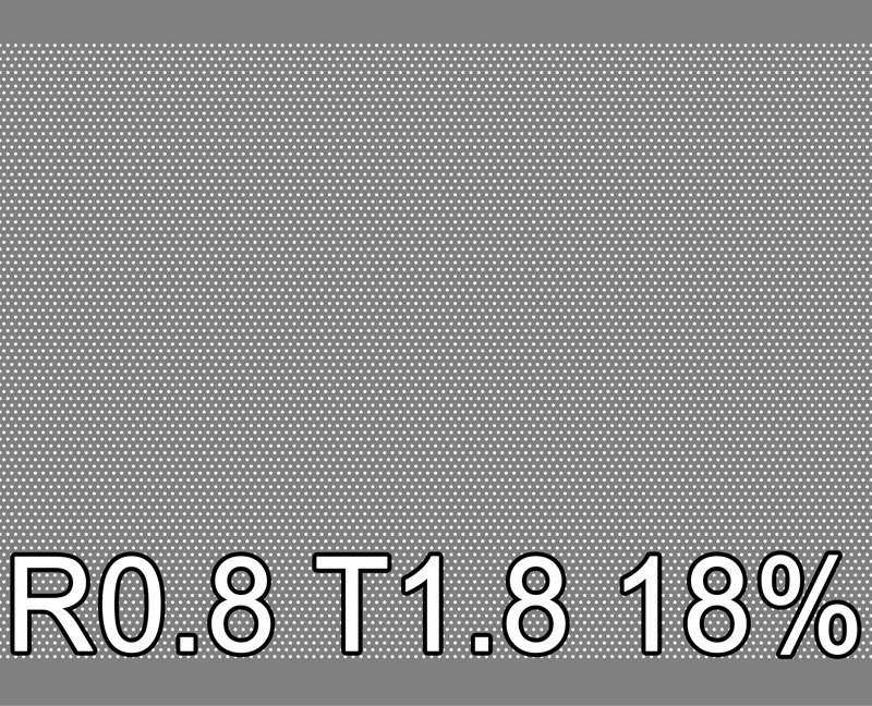 1 - Lochblech Stahl verzinkt 1000x2000x0.8 R0.8 T1.8 17.8%