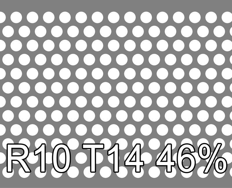 Lochblech Stahl verzinkt 1000x2000x1 R10 T14 45.9%