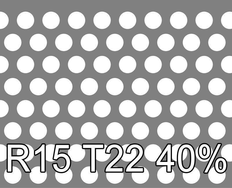 1 - Lochblech Stahl verzinkt 1000x2000x1.5 R15 T22 41.8%