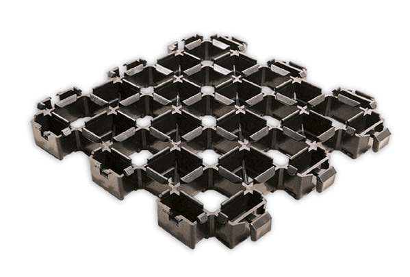 1 - Reitplatzmatten Paddockplatten / Kiesgitter Kunststoff TERRA-GRID E® 35 30 x 30 x 3,5 cm schwarz