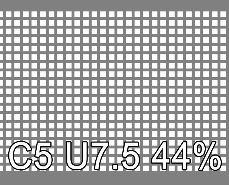1 - Lochblech Edelstahl 1.4307 1000x2000x1 C5 U7.5 44.4%