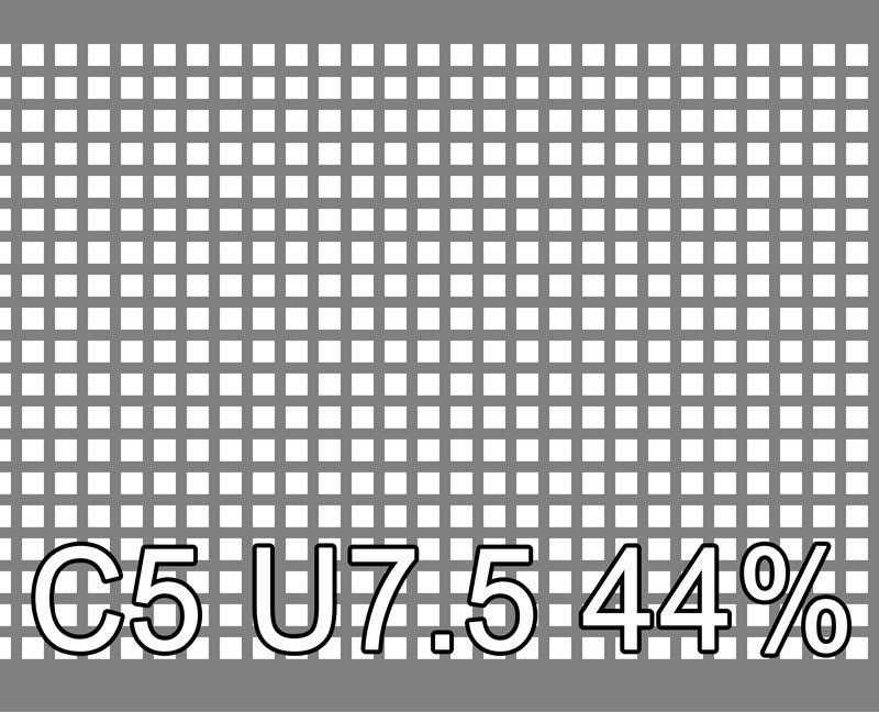 1 - Lochblech Edelstahl 1.4307 1000x2000x1.5 C5 U7.5 44.4%